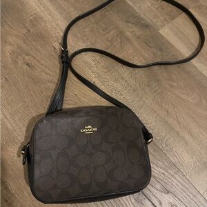 Coach Signature Dark Brown Crossbody Bag